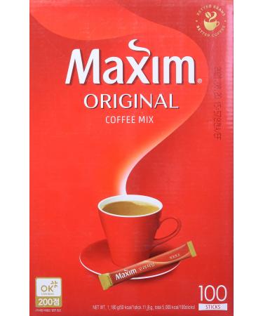 Maxim Original Korean Coffee - 100pks Original 100 Count (Pack of 1)