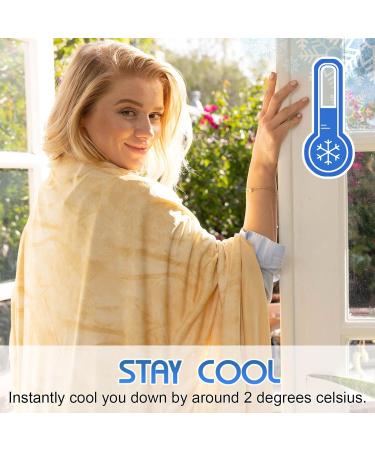 Buy Ailemei Direct Cooling Overmall Ceiling - Double-Sided Cold Effect Blanket for Hot Sleepers | Light & Breathable Summer Bed Solution - 127 x Batik-Beige 50x60 - Buy Online on GoSupps.com