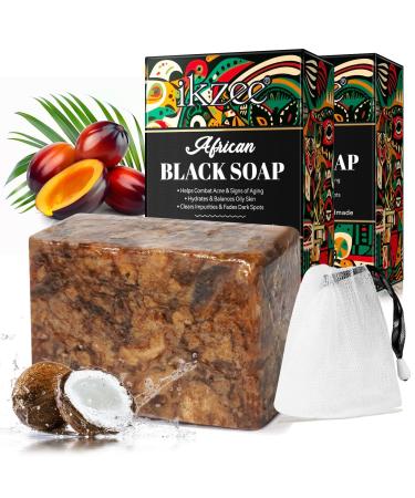 WeiWeiLa Organic African black soap 200g African soap against acne and dark spots raw black soap for all skin types face body hair