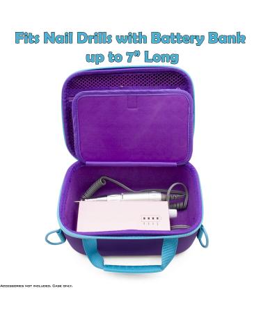 CASEMATIX Portable EFile Nail Drill Machine Case - Hard Shell Bag for Rechargeable Nail Machine - Compatible with AIRSEE, AZ GOGO, MelodySusie, NATPLUS & More - Buy Online on GoSupps.com