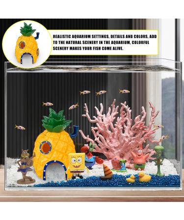 Tyxjj-bf 7Pcs Pineapple Aquarium Decor - Perfect Underwater Decoration for Shrimp & Small Fish - Durable Plastic Accessories - Buy Online on GoSupps.com