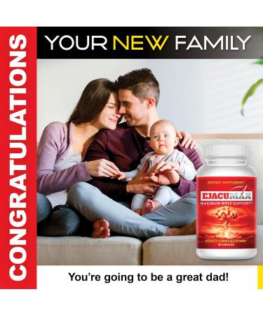 Ejacumax Vitality- Prenatal Vitamins for Men- Fertility Formula - Male Semen Volume Enhancer- High Potency Sperm Count Boosting Formulation- All Natural and Effective- 60 Capsules - Buy Online on GoSupps.com