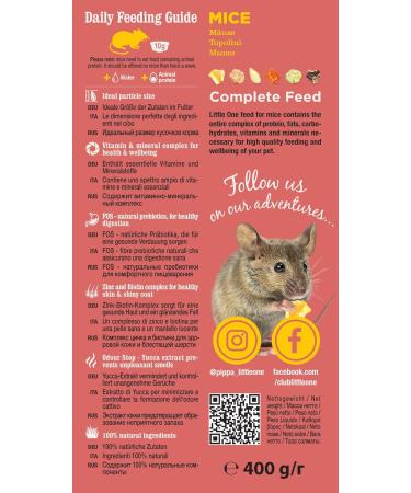 Little One Complete Food for Mice - 5 Pack of 400g with Yucca & Spray Millet | International Shipping - Buy Online on GoSupps.com