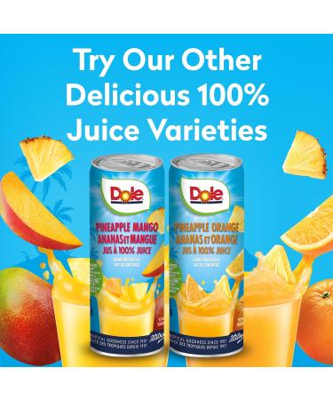 Dole 100% Pineapple Mango Juice Excellent Source of Vitamin C 240 ml (Pack of 24) - Buy Online on GoSupps.com