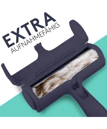 Tierheld Animal Hair Remover - Reusable Lint Roller for Clothing Sofa & Car | Cat & Dog Hair Brush in Ocean Blue - Buy Online on GoSupps.com
