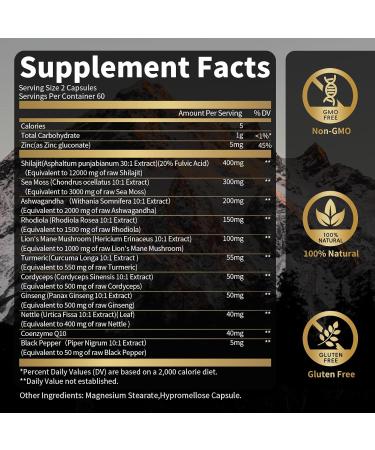 BBEEAAUU TMG (Trimethylglycine) Supplement Liquid Drops & Shilajit Capsules with Sea Moss - Buy Online on GoSupps.com