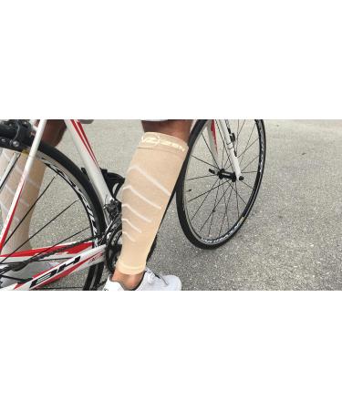 Vin Zen Calf Compression Sleeve for Men & Women - Footless Compression Socks for Shin Splint Pain Relief & Improved Circulation - Beig(Median - Buy Online on GoSupps.com