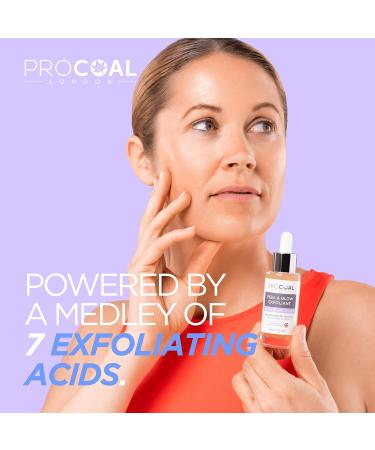 Procoal Peel & Glow Exfoliant 30ml - AHA BHA PHA Chemical Peel for Face, Vegan Formula - UK Made (Peeling Solution) - Buy Online on GoSupps.com