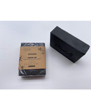 Activated Charcoal Soap: Face and Body Bar for Natural Treatment of Acne Psoriasis Body Odor and Excessive Oil - Organic Vegan Skin Care - Buy Online on GoSupps.com