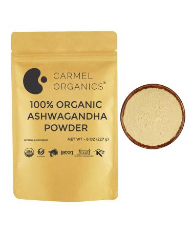 Organic Ashwagandha Root Powder, 8 Oz or 227g (0.5 Lb) - USDA Certified. Non GMO & Gluten Free 8 Ounce (Pack of 1)