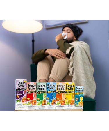 ROMPE PECHO Night Time (NT) Cold & Flu Relief Herbal Liquid Medicine for Nighttime Use with Honey and Eucalyptus Alcohol-Free 6 fl oz - Buy Online on GoSupps.com