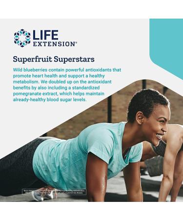 Life Extension Blueberry Extract & Pomegranate - 60 Vegetarian Capsules for Antioxidant Support - Buy Online on GoSupps.com