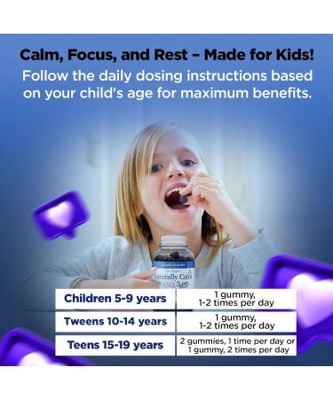 Calm Gummies for Kids with Magnesium Glycinate Chamomile & Linden Kids Multivitamin Gummies for Sleep Concentration Daily Wellness & Routine Balance Sugar-Free Grape Flavor 30 Count by Rhoziva 30 Count (Pack of 1) - Buy Online on GoSupps.com
