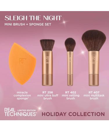 Real Techniques Sleigh The Night Mini Brush + Sponge 4 Piece Holiday Gift Set - Perfect Gift for Makeup Lovers | International Shipping Available - Buy Online on GoSupps.com