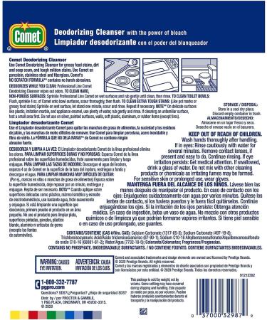 Comet 32987 Powder Cleanser with Bleach - 21 oz | Powerful Stain Removal for International Shipping - Buy Online on GoSupps.com