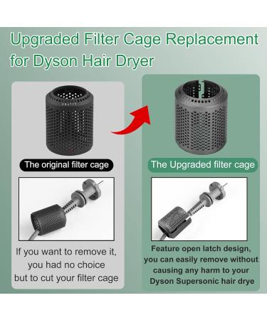 Ytchyysk Upgraded Hair Dryer Filter Cage Replacement for Dyson Supersonic - Outer Filter Repair Accessories with Cleaning Brush - Buy Online on GoSupps.com
