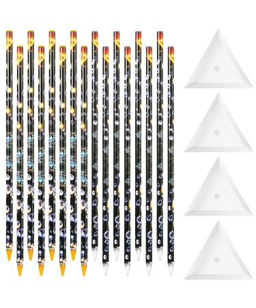 20 Pieces Rhinestone Picker Pen Set, 16 Piece Yellow and White Self Adhesive Nail Dotting Wax Pen with 4 Piece Triangular Bead Separator, Crystal Pick up Tools for Nail Art Diamond Painting - Buy Online on GoSupps.com
