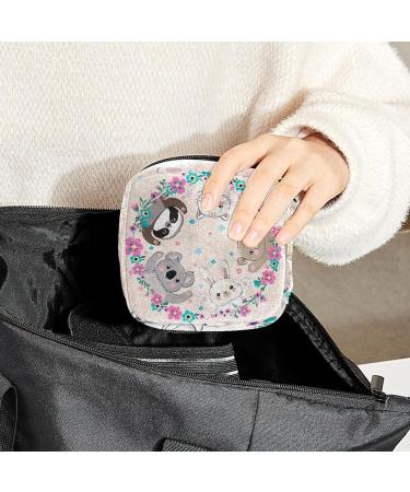 GIAPB Period Bag | Sanitary Napkin Storage & Travel Makeup Pouch | Bear Rabbit Cat Design | Color1584 - Buy Online on GoSupps.com