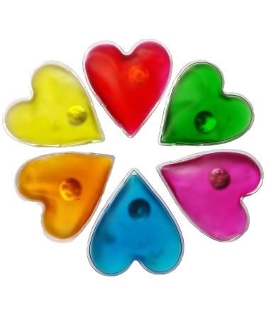 Filfia Handwarmer Heart shape 6 pocket warmer for warm hands in winter pocket pillows reusable heat cushions red green turquoise pink yellow orange