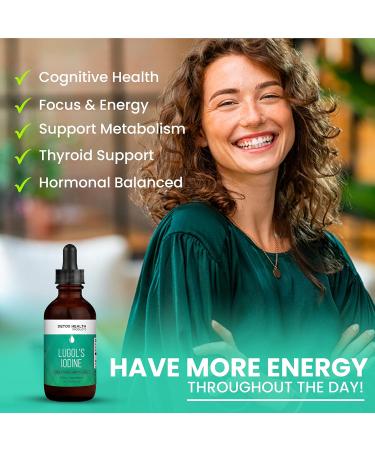 Organic Lugol's Iodine Solution Liquid Drops | 2% Iodide with Potassium Iodide | 3000 MCG (1 OZ) - Buy Online on GoSupps.com