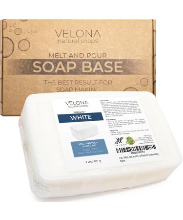 velona 2 LB - White Melt and Pour Soap Base SLS/SLES free | Natural Bars for The Best Result for Soap-Making