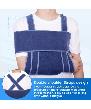 VELPEAU Arm Sling Shoulder Immobilizer - Rotator Cuff Support Brace for Broken Bones & Injuries - Adjustable Medical Sling for Sleep - Medium (Pack of 1) - Buy Online on GoSupps.com