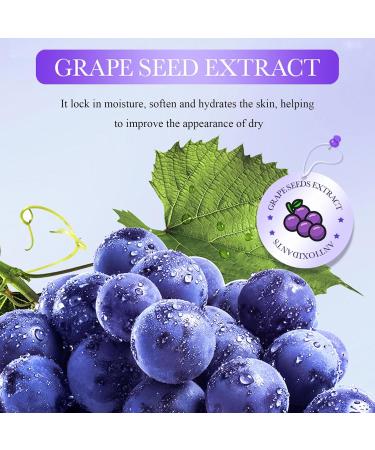Anti-Aging Grape Seed Skin Care Set for Women | Reduces Wrinkles & Tightens Skin | Complete Face Routine with Cleanser Toner Serum Eye Cream & Cream - Buy Online on GoSupps.com