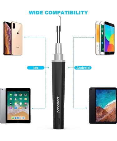 Pancellent Digital Otoscope Camera with Ear Wax Removal Tools - Ear Scope for iPhone, iPad, Android Smart Phone (Basic Edition Black) - Buy Online on GoSupps.com