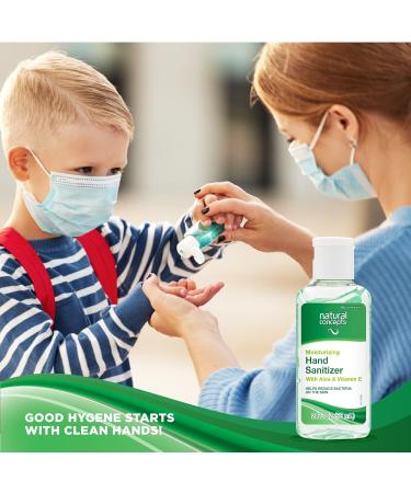 NATURAL CONCEPTS Hand Sanitizer 70% Alcohol with Aloe & Vitamin E 2 oz - Pack of 12 - Buy Online on GoSupps.com