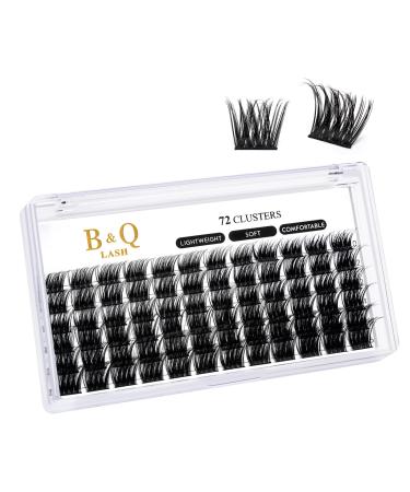 Cluster Lashes C Curl 10-16MIX 72 Clusters B&Q Lash Clusters Individual Cluster Lashes Mega Volume Eyelash Clusters DIY Lash Extensions Soft Fluffy Cluster Eyelash Extensions (B16 C-10-16MIX) C-10-16 MIX B 16
