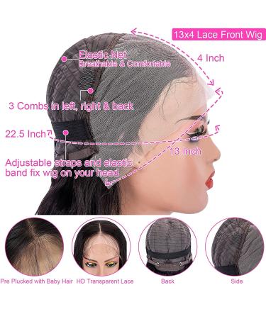 Colorprincess 8 Inch Human Hair Bob Wig | 13x4 Lace Front | 180% Density HD Lace | Glueless Short Bob Wig for Women - Buy Online on GoSupps.com