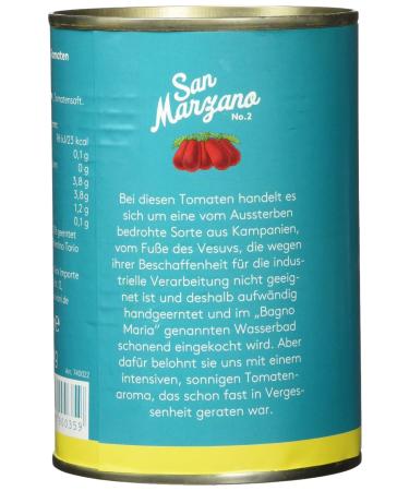 Authentic San Marzano Peeled Tomatoes - Whole 400g Can | Best Italian Diced Tomatoes for Gourmet Cooking - Buy Online on GoSupps.com