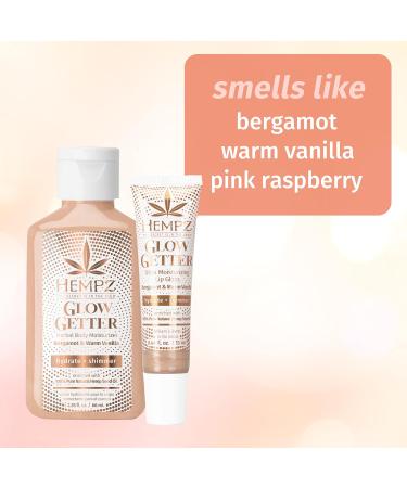 Hempz Frosted Glow Kit Illuminating Mini Body Lotion and Shimmer Lip Gloss Duo Limited Edition Glitter Gift Set 2.25 oz and .44 oz - Buy Online on GoSupps.com