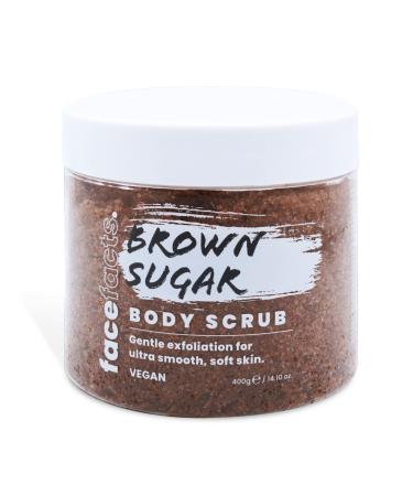 Face Facts Body Scrubs | Brown Sugar | Exfoliates + Softens |400g
