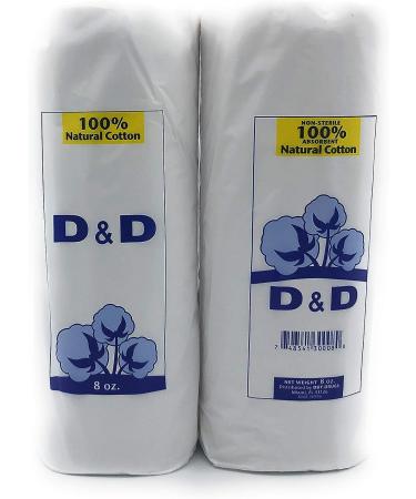 D&D 100% Cotton Roll 8 oz 2 Pack - Non-Sterile Absorbent (2) - Buy Online on GoSupps.com