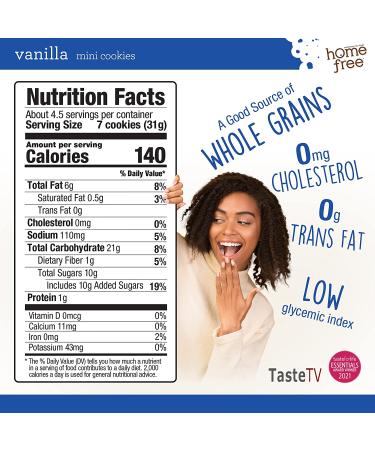Homefree Mini Vanilla Cookies - Gluten Free, Nut Free, Vegan, 5 oz. Box (Pack of 1) - Buy Online on GoSupps.com