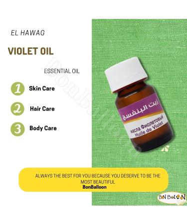 1 Pack Pure & Natural Violet Oil Cold Pressed El Hawag Elhawag Natural Concentrated Crude Perfect Fresh For Body & Skin No Additives Non Gmo Kosher Halal (1 oz / 30 ml)  - Buy Online on GoSupps.com