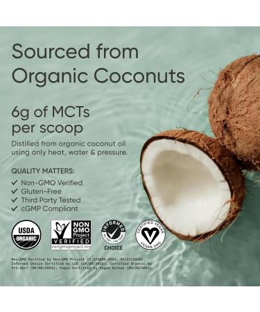 Sports Research Organic MCT Oil Powder Unflavored - 10.6 oz (300 g) for Energy & Focus - Buy Online on GoSupps.com