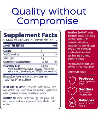 Enzymedica Heartburn Soothe Liquid Fast-Acting Antacid Alternative for Digestive Health Sugar-Free with Alginates and Botanicals Vanilla Orange Flavor 12 fl oz - Buy Online on GoSupps.com