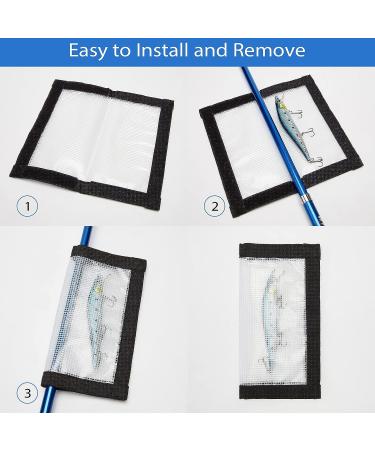 MOOCY Fishing Lure Covers for Rod  Fabric Hook Protectors Wraps (Clear - 4PK) Black - 4PK - Buy Online on GoSupps.com