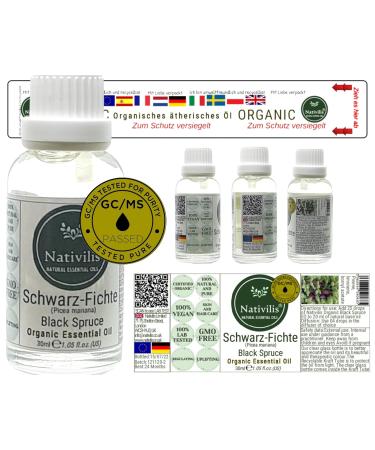 Buy Nativilis Essential Bio-Black Spruce Oil | Antiseptic for Respiratory & Muscle Pain Relief | Copaiba Aromatherapy - Buy Online on GoSupps.com