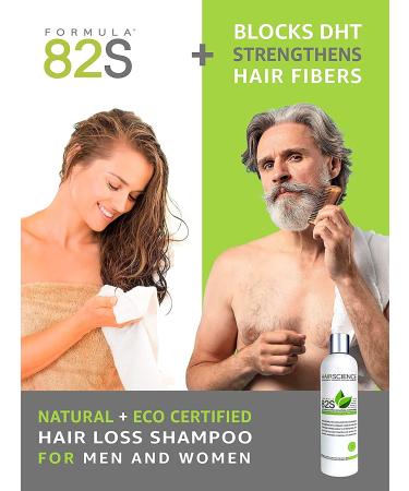 Hair Science Formula 82S | Anti Hair Loss Shampoo & Conditioner with DHT Blocker, Saw Palmetto, Biotin, Vitamin E, Natural Ingredients | Color Safe - Buy Online on GoSupps.com