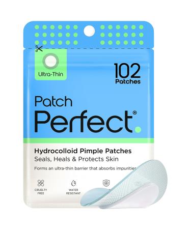 Spot Patches by Patch Perfect (102 Pimple Patches) - Acne Patch with Absorbing Hydrocolloid Dots for Spot Treatment - Translucent Spot Stickers Vegan & Cruelty-Free Face & Body (2 Sizes)