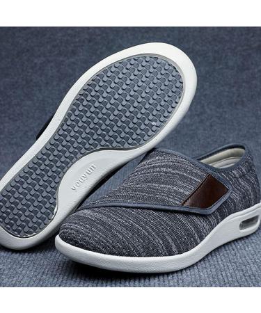 KXSM Unisex Diabetic Shoes Memory Foam | Adjustable Toe Swollen Feet Slippers | Dark Gray | Size 39EUR - Buy Online on GoSupps.com