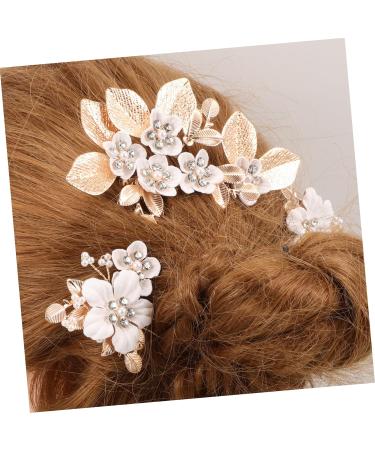 Gogogmee 1 Set Leaves and Flowers Hair Comb Flower Clips for Hair Womens Headpiece Flower Hair Combs Hair Comb Clips Wedding Hairpin Wedding Hair Comb Bride Hair Comb Girl Headpiece - Buy Online on GoSupps.com