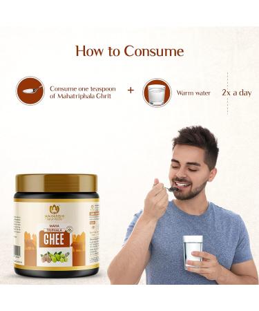 Maharishi Ayurveda Triphala Ghrit Good for eye health Improves intestinal health Brain Boosting Ghee Builds Immunity Made with powerful herbs No side effects 100 - Buy Online on GoSupps.com