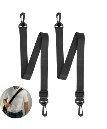 Universal shoulder strap 2 pieces narrow belt with 25 mm width length -adjustable between 75 and 135 cm in black transport belt with hard plastic ladder buckle and hook replacement shoulder strap 75 - 135 cm 25 mm black 2 pieces.
