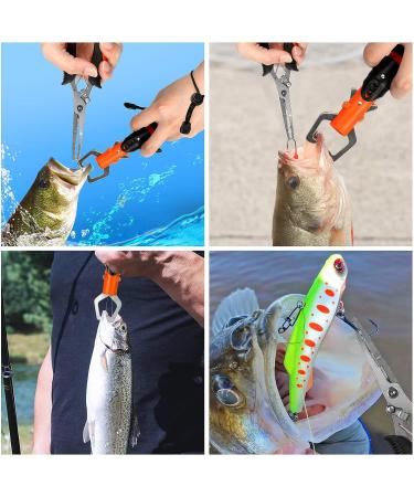 Linkstyle Fishing Tool Kit - Pliers, Gripper, Saltwater Resistant Gear with Sheath - Multi-Function Tackle Pliers for Men - Fishing Gift - Orange - Buy Online on GoSupps.com