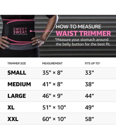 Sweet Sweat Waist Trimmer Belt - Small Black & Pink | Sports Research - Buy Online on GoSupps.com