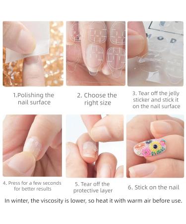 1200pcs (50 Sheets) Double Sided Nail Adhesives False Nail Tips Jelly Adhesive Tabs Nail Glue Waterproof Breathable Jelly Press on Nails Sticky Tabs Nail Glue Sticker - Buy Online on GoSupps.com